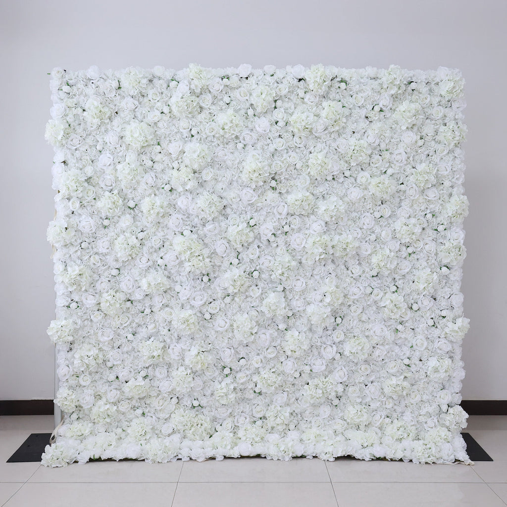 ValarFlowers All - White Floral Wall: A Pure. Elegant Masterpiece for Timeless Celebrations-VF-551
