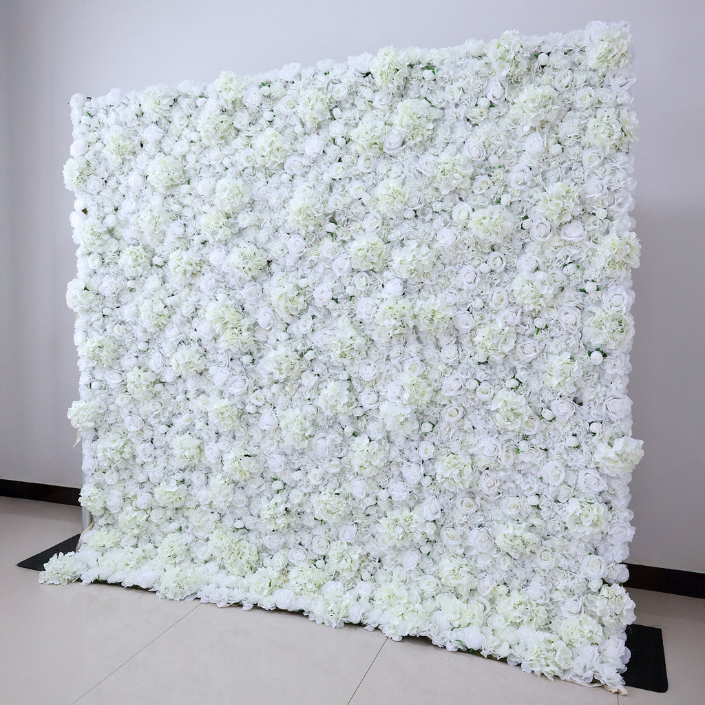 ValarFlowers All - White Floral Wall: A Pure. Elegant Masterpiece for Timeless Celebrations-VF-551
