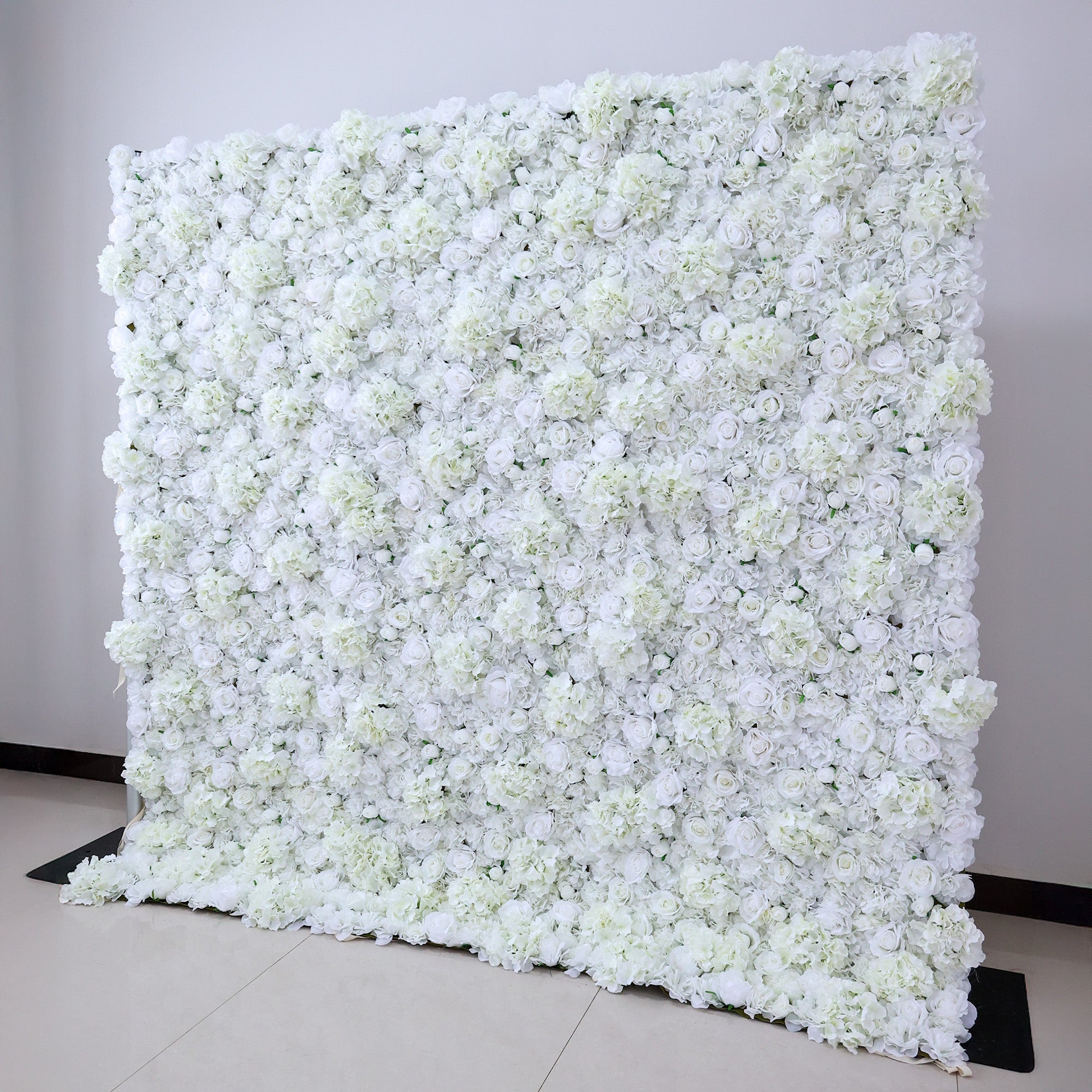 ValarFlowers All - White Floral Wall: A Pure. Elegant Masterpiece for Timeless Celebrations-VF-551