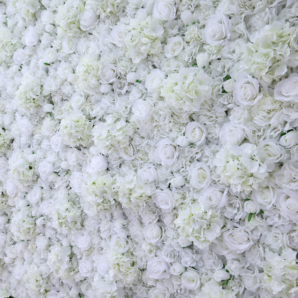 ValarFlowers All - White Floral Wall: A Pure. Elegant Masterpiece for Timeless Celebrations-VF-551