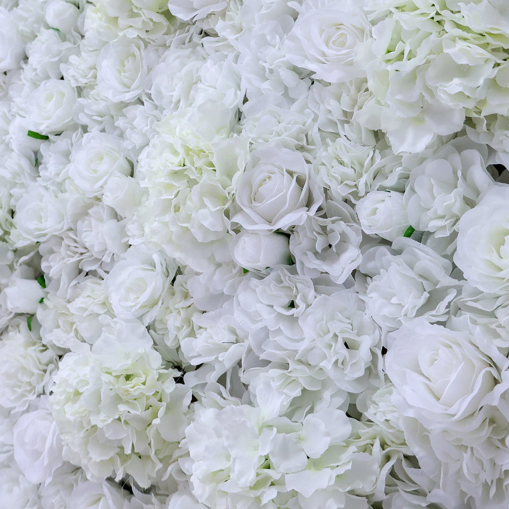 ValarFlowers All - White Floral Wall: A Pure. Elegant Masterpiece for Timeless Celebrations-VF-551