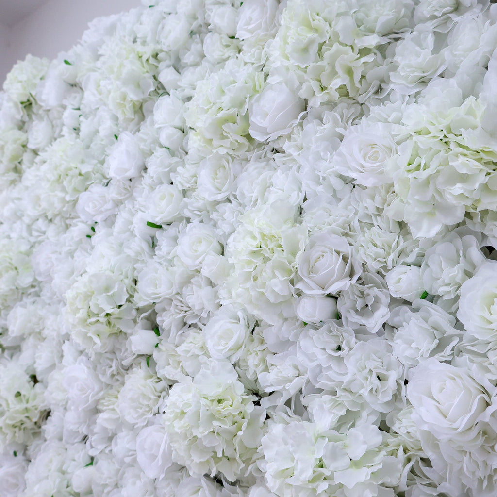 ValarFlowers All - White Floral Wall: A Pure. Elegant Masterpiece for Timeless Celebrations-VF-551