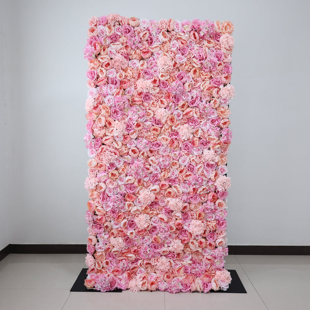 ValarFlowers Blush & Peach Floral Extravaganza Wall: A Romantic. Dreamy Masterpiece for Enchanting Celebrations-VF-548
