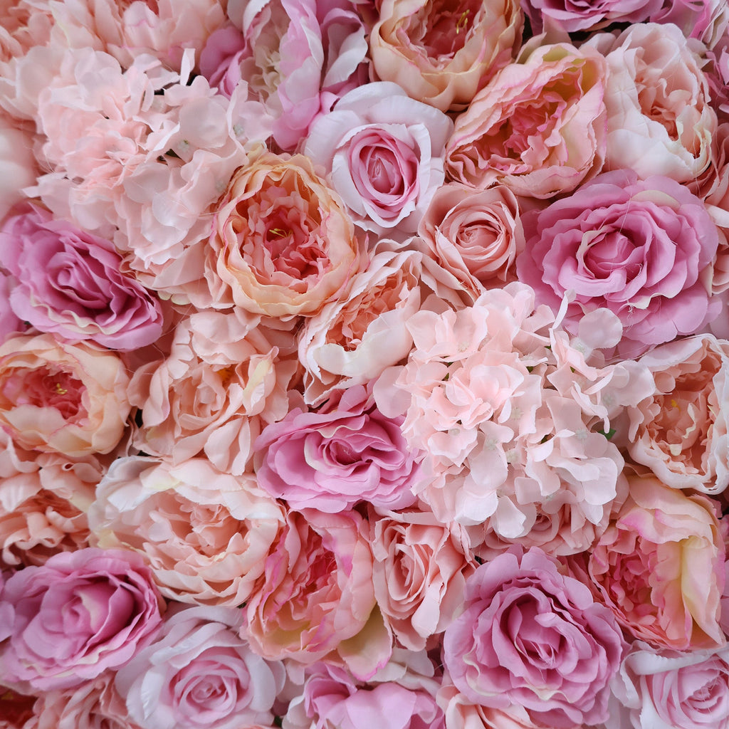 ValarFlowers Blush & Peach Floral Extravaganza Wall: A Romantic. Dreamy Masterpiece for Enchanting Celebrations-VF-548