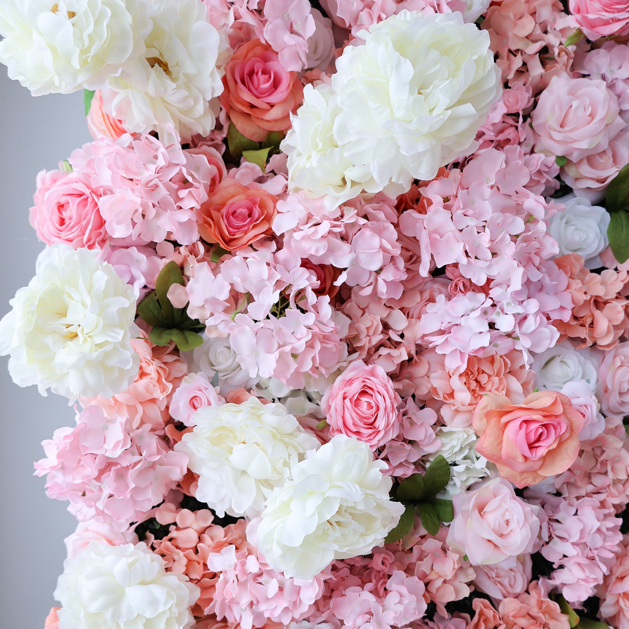 ValarFlowers Blush & Coral Floral Extravaganza Wall: A Romantic. Dreamy Masterpiece for Enchanting Celebrations-VF-544