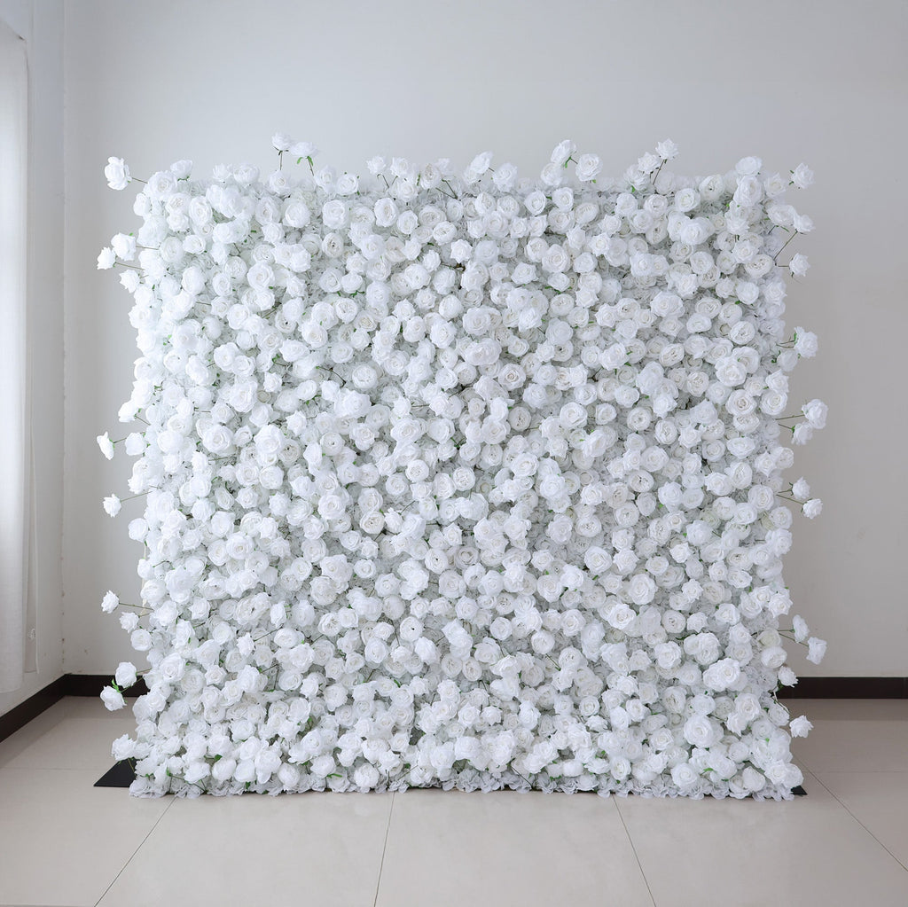 ValarFlowers All - White Rose Floral Extravaganza Wall: A Pure. Elegant Masterpiece for Timeless Occasions-VF-547