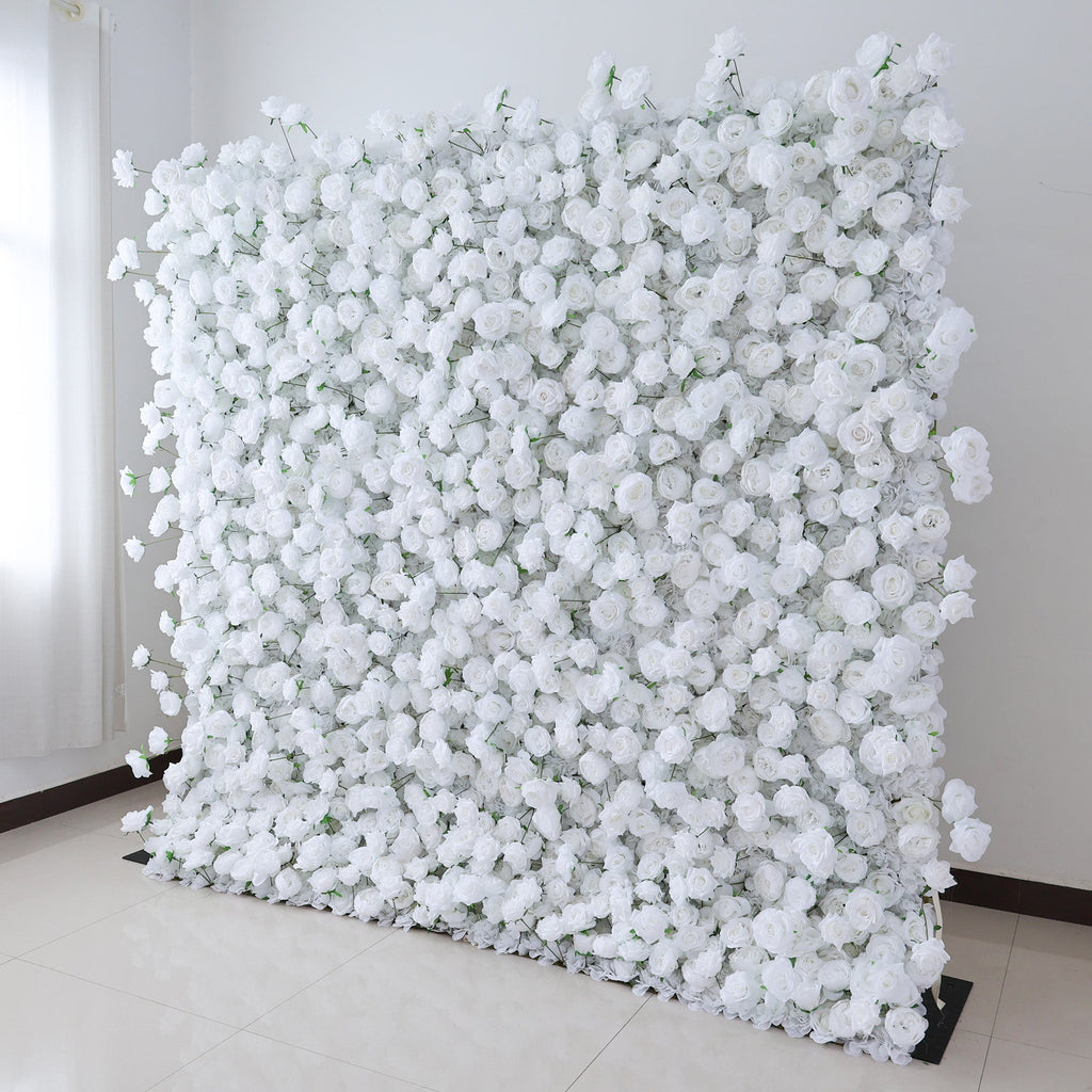 ValarFlowers All - White Rose Floral Extravaganza Wall: A Pure. Elegant Masterpiece for Timeless Occasions-VF-547