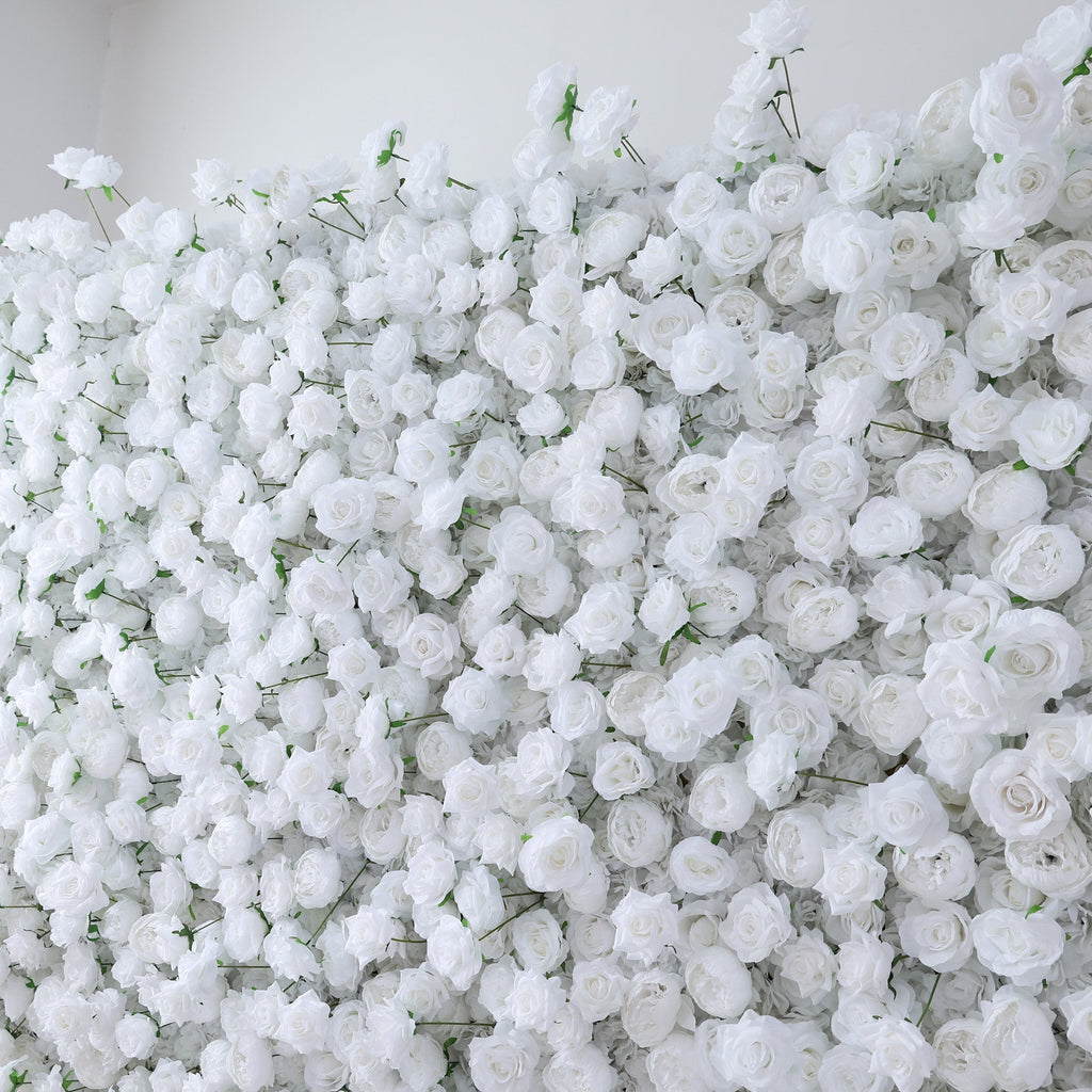 ValarFlowers All - White Rose Floral Extravaganza Wall: A Pure. Elegant Masterpiece for Timeless Occasions-VF-547