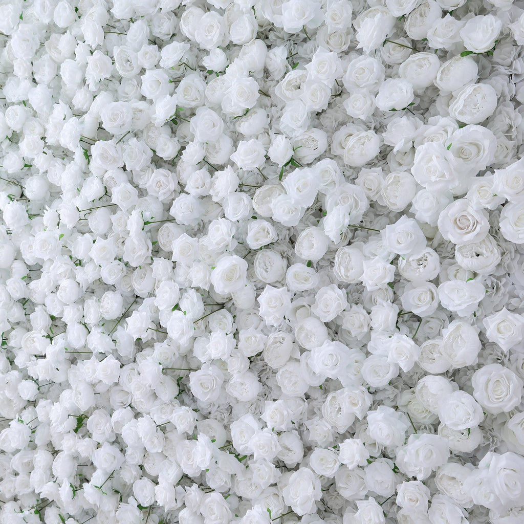 ValarFlowers All - White Rose Floral Extravaganza Wall: A Pure. Elegant Masterpiece for Timeless Occasions-VF-547