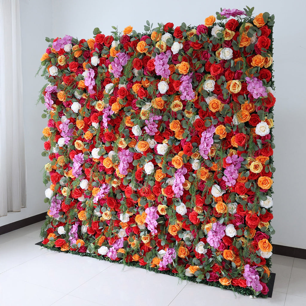ValarFlowers Fiery Color Burst Floral Extravaganza Wall: A Bold. Lively Masterpiece for Energetic Celebrations-VF-546