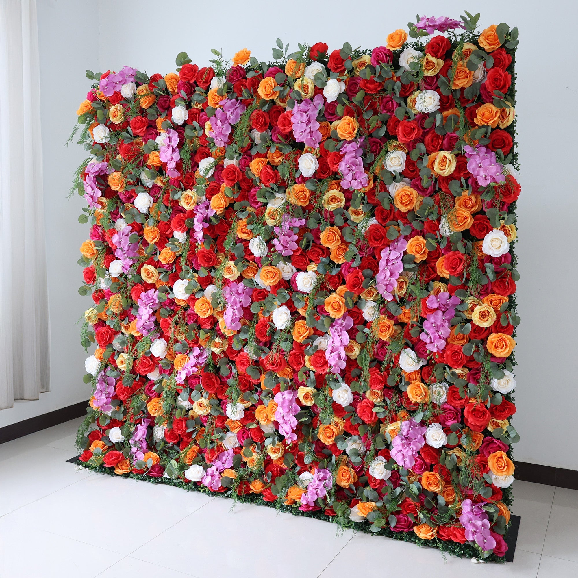 ValarFlowers Fiery Color Burst Floral Extravaganza Wall: A Bold. Lively Masterpiece for Energetic Celebrations-VF-546