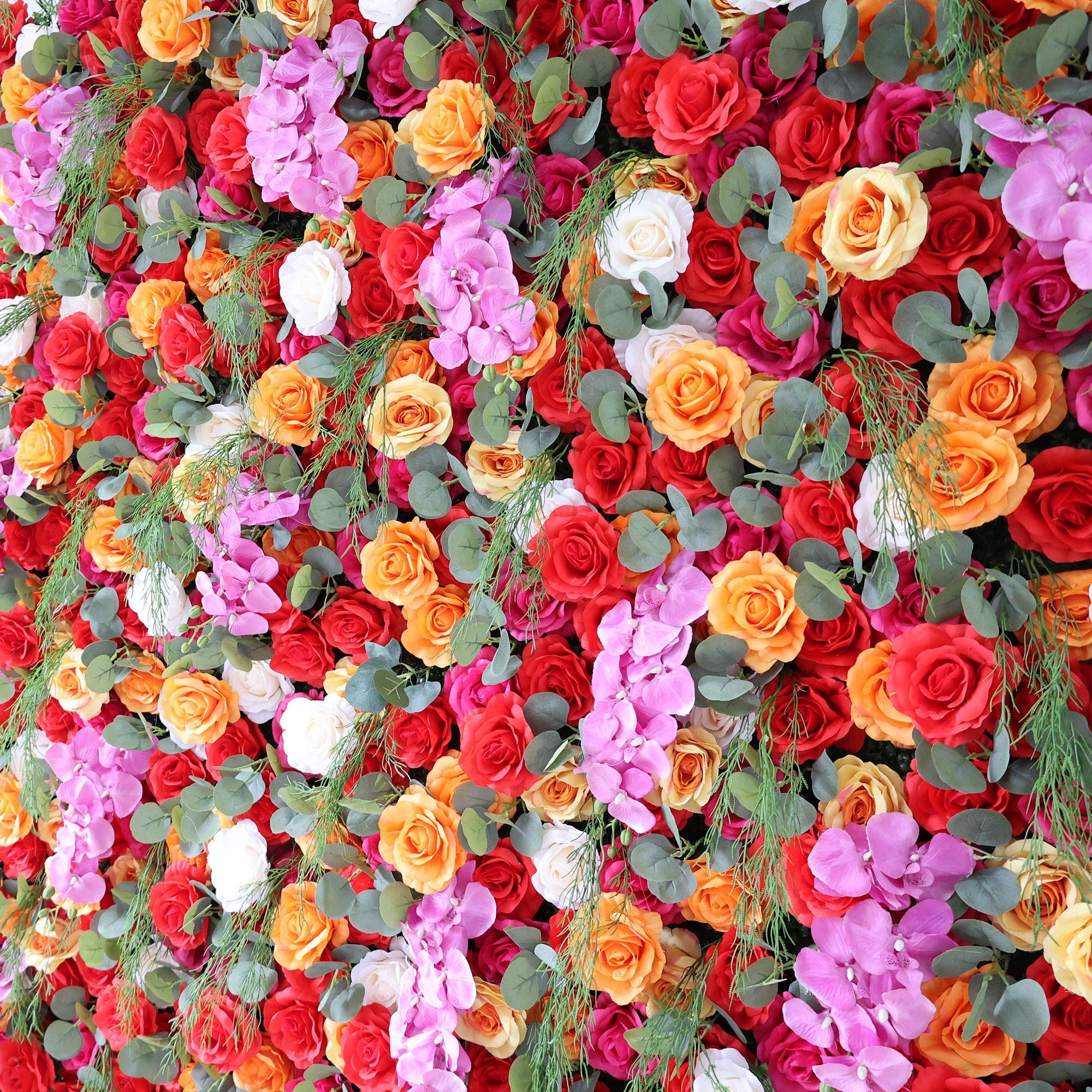 ValarFlowers Fiery Color Burst Floral Extravaganza Wall: A Bold. Lively Masterpiece for Energetic Celebrations-VF-546