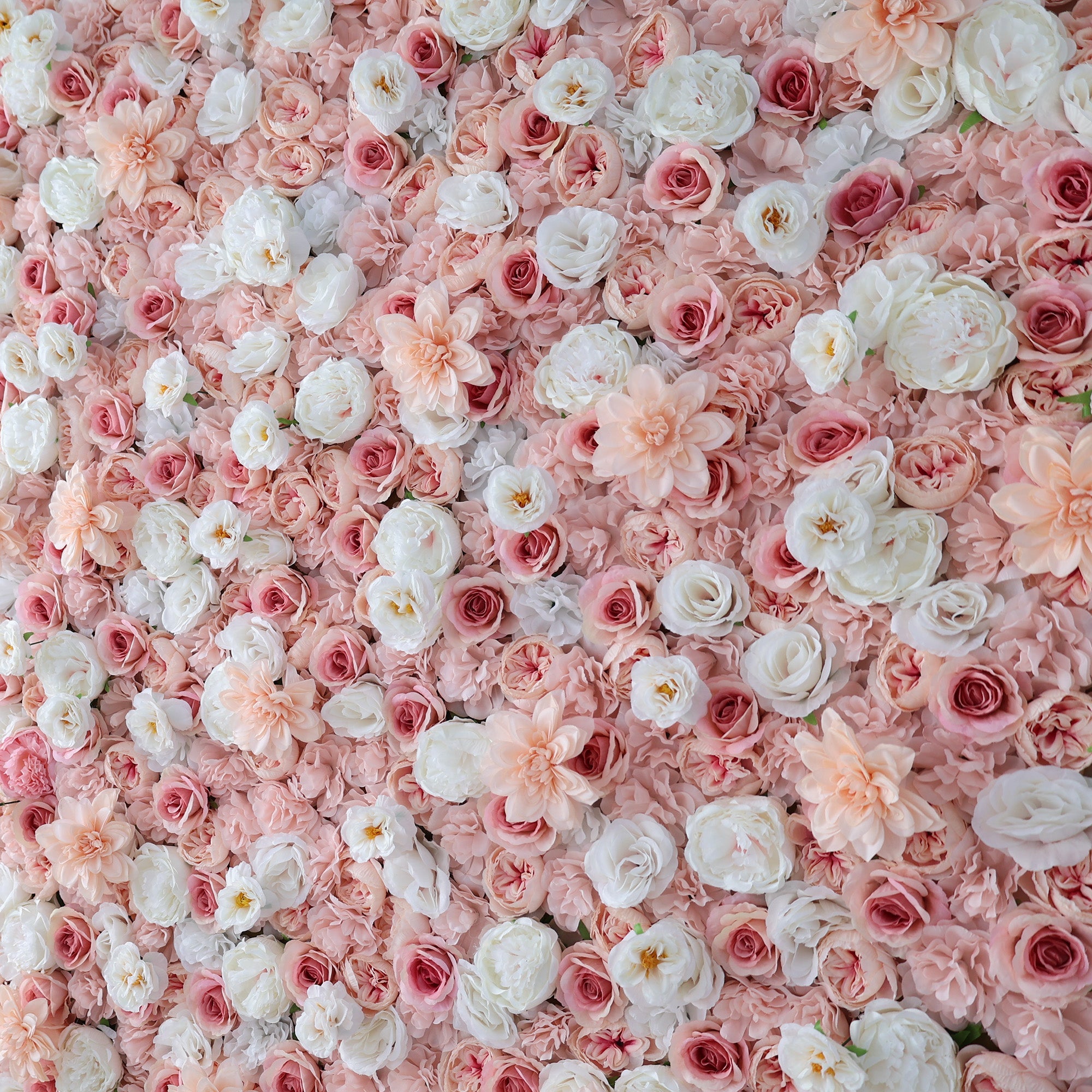 ValarFlowers Blush Pink & Soft White Floral Extravaganza Wall: A Dreamy. Romantic Masterpiece for Enchanting Celebrations-VF-553