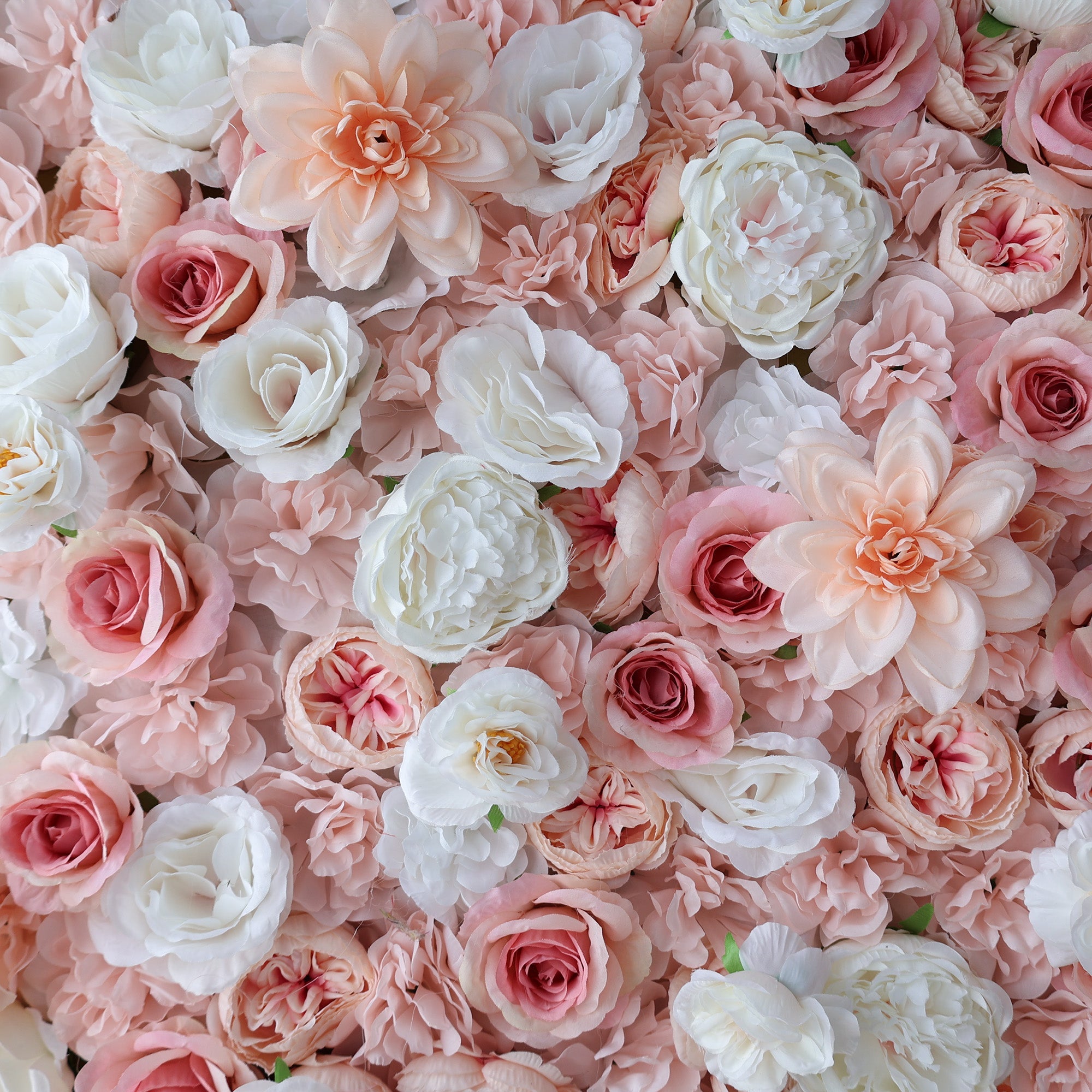 ValarFlowers Blush Pink & Soft White Floral Extravaganza Wall: A Dreamy. Romantic Masterpiece for Enchanting Celebrations-VF-553