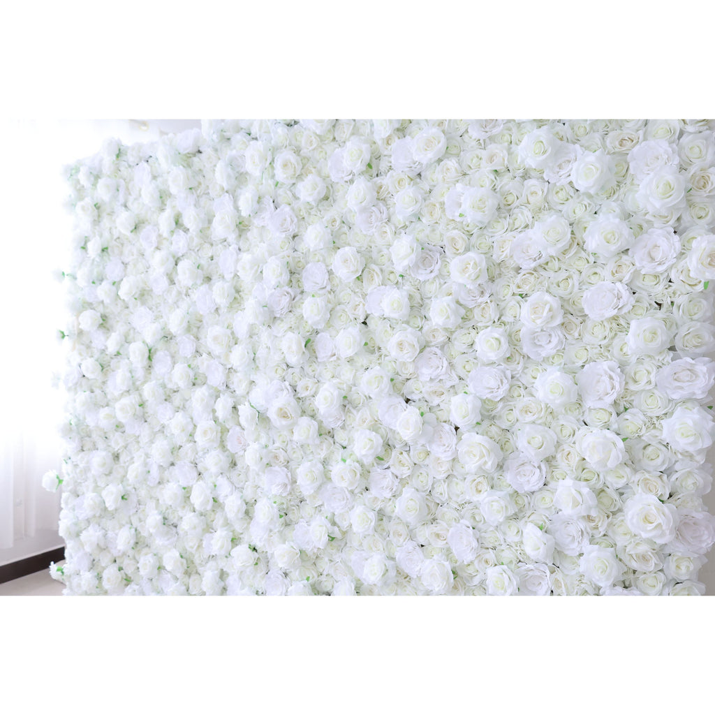 ValarFlowers Green White Artificial Flower Wall Backdrop for Wedding & Event Decor VF-361