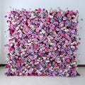 ValarFlowers Enchanted Pastel Pink & Purple Floral Symphony Flower Wall: A Romantic Masterpiece for Dreamy Celebrations-VF-504