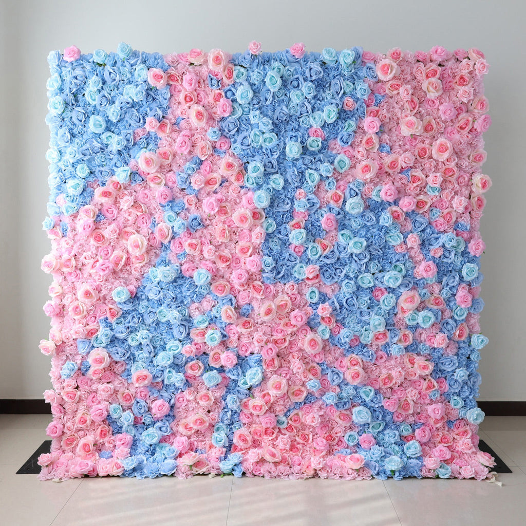 ValarFlowers BloomElegance Pink and Blue Floral Fantasy Flower Wall: A Mesmerizing Centerpiece for Magical Events - VF - 501- x