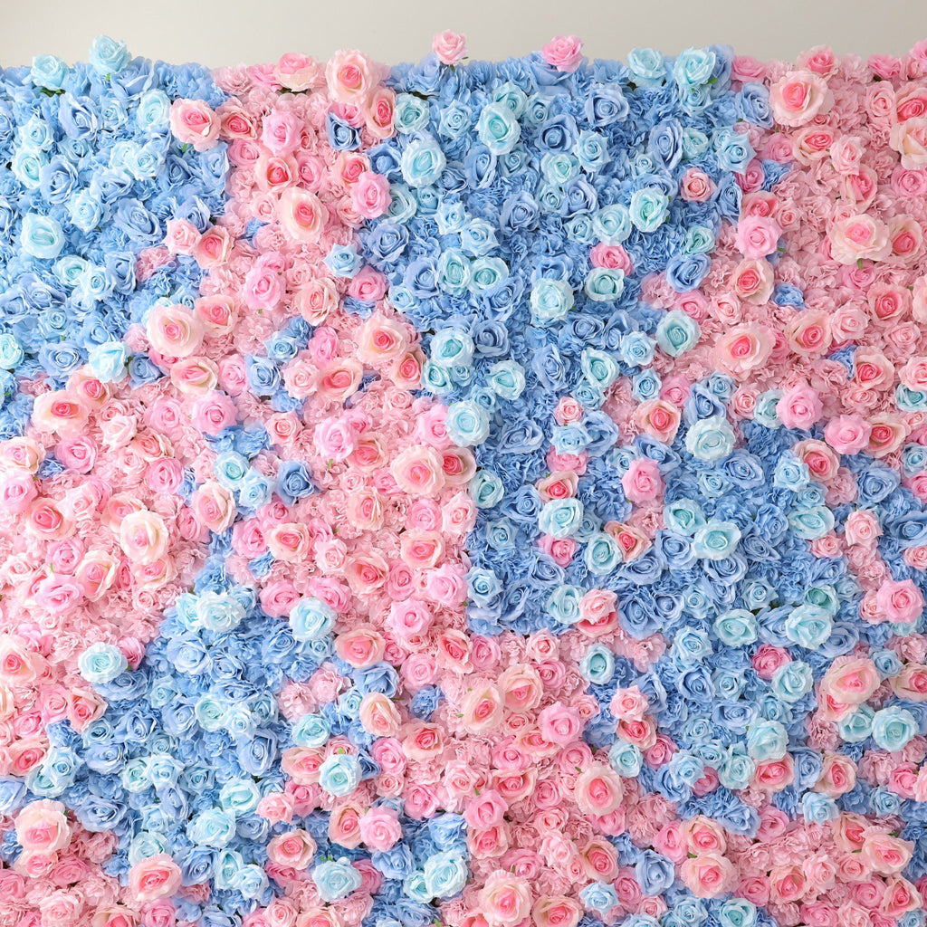 ValarFlowers BloomElegance Pink and Blue Floral Fantasy Flower Wall: A Mesmerizing Centerpiece for Magical Events - VF - 501- x