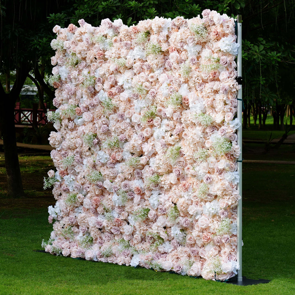 ValarFlowers Luxury Artificial Flower Wall Backdrop for Wedding & Event Decor VF-374