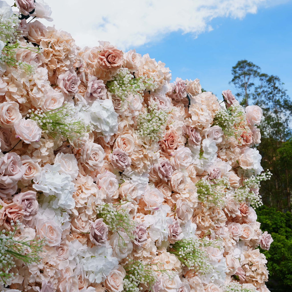 ValarFlowers Luxury Artificial Flower Wall Backdrop for Wedding & Event Decor VF-374