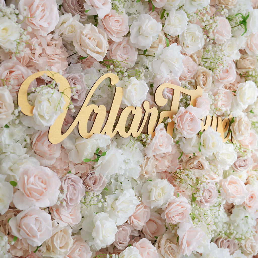 Luxurious Floral Backdrop - Elegant White. Blush. and Nude Artificial Flower Wall for Weddings. Events. and Special Occasions-VF-374-1