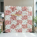 Romantic Floral Backdrop - Blush Nude and White Artificial Flower Wall for Weddings. Events. and Special Occasions-VF-418-2