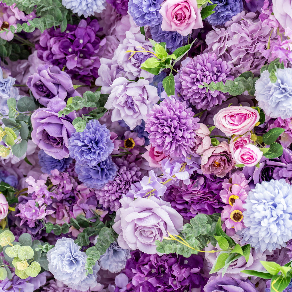 ValarFlowers Presents: Lavender Elegance – A Lavish Display of Purple Blooms in an Artificial Fabric Flower Arch Decor-VF-490