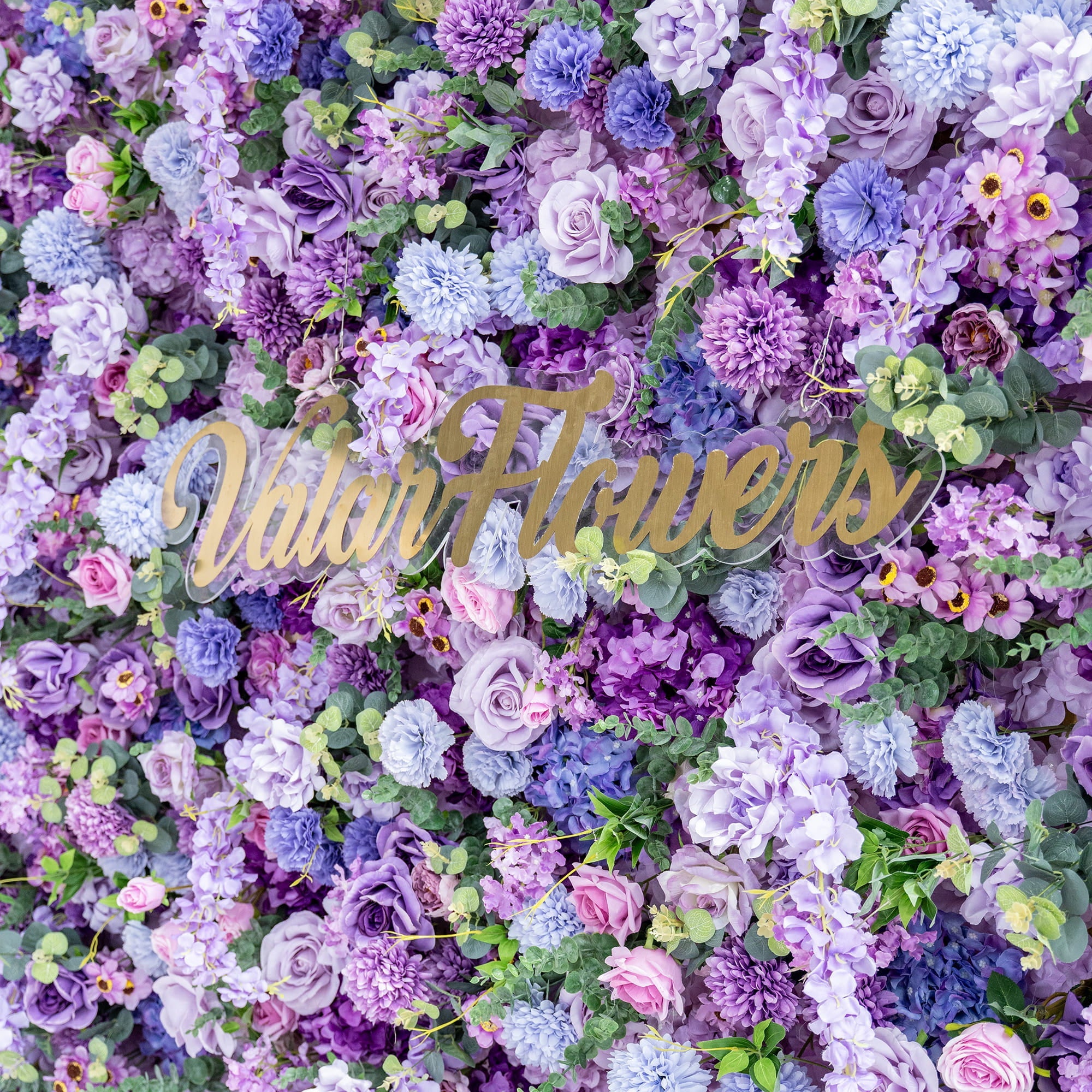 ValarFlowers Presents: Lavender Elegance – A Lavish Display of Purple Blooms in an Artificial Fabric Flower Arch Decor-VF-490