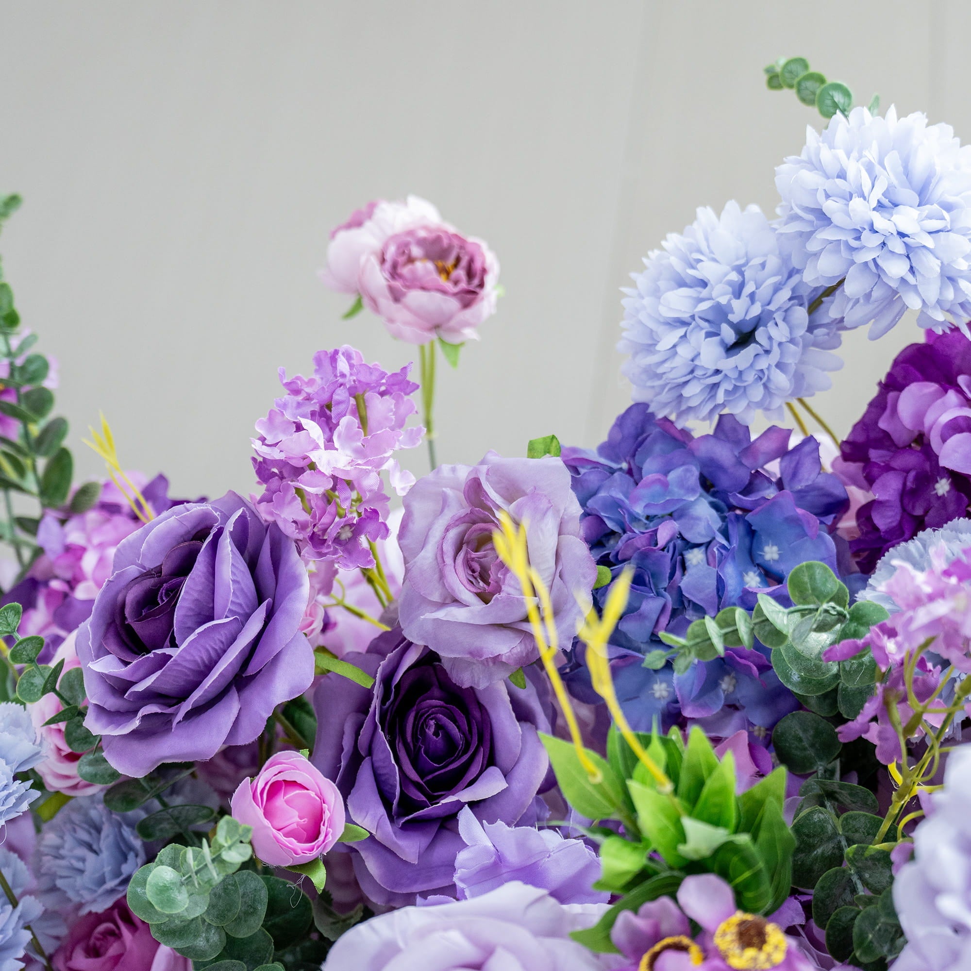 ValarFlowers Presents: Lavender Elegance – A Lavish Display of Purple Blooms in an Artificial Fabric Flower Arch Decor-VF-490
