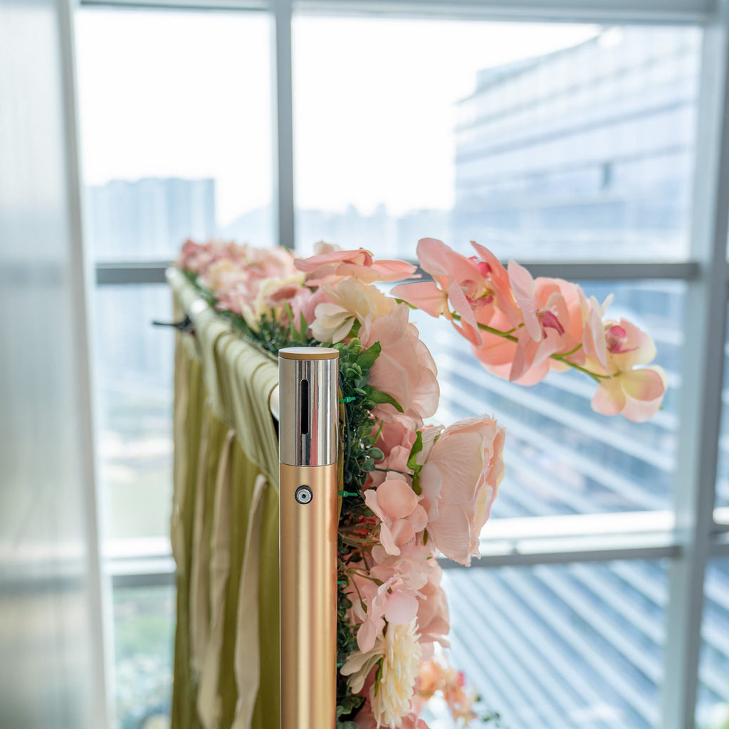 Valar Flowers Exquisite Artificial Flower Backdrop in Soft Pink and Cream Hues for Weddings. Parties and Events-VF-360