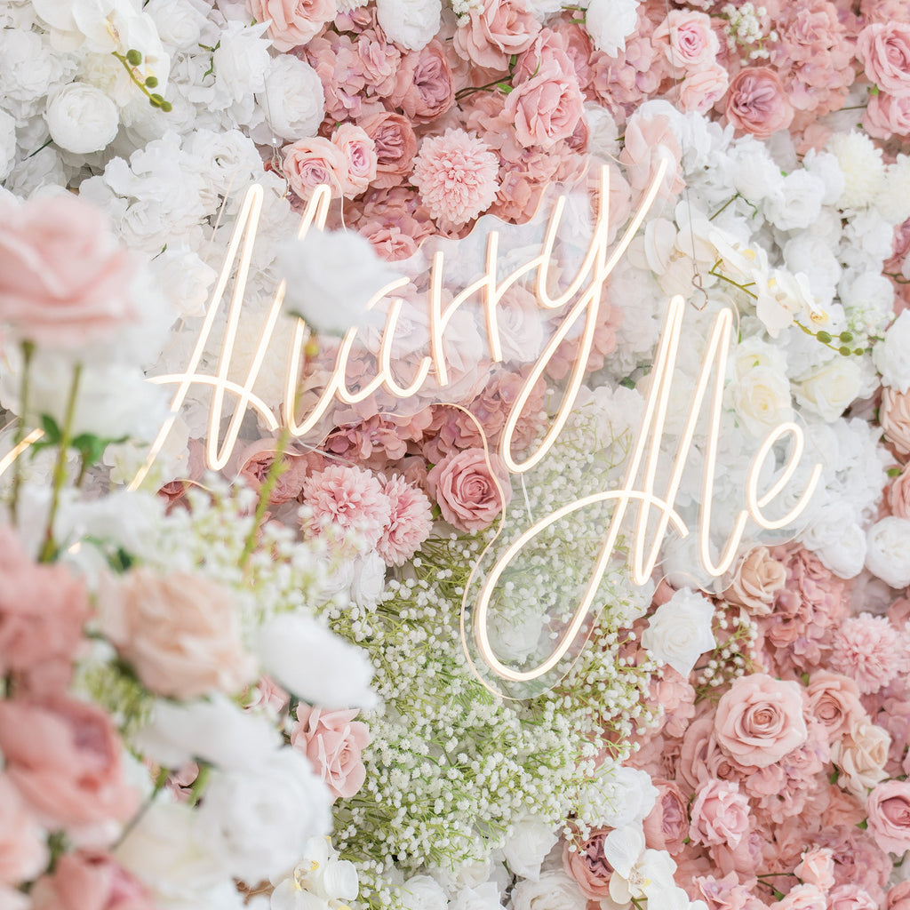 Romantic Floral Backdrop - Blush Nude and White Artificial Flower Wall for Weddings. Events. and Special Occasions-VF-418