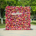 Vibrant Multicolored Artificial Flower Wall - The Epitome of Bold and Festive Style for Weddings and Events-VF-806