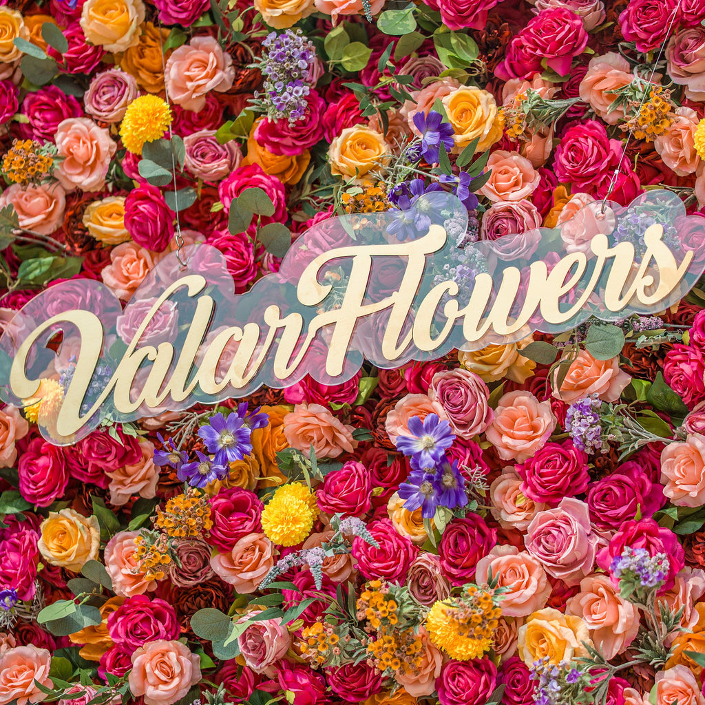 Vibrant Multicolored Artificial Flower Wall - The Epitome of Bold and Festive Style for Weddings and Events-VF-806