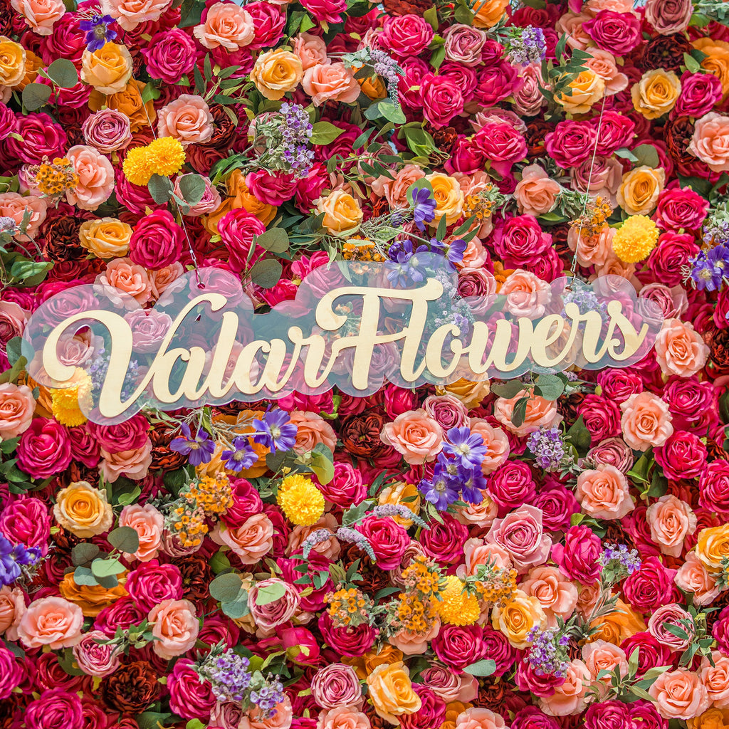 Vibrant Multicolored Artificial Flower Wall - The Epitome of Bold and Festive Style for Weddings and Events-VF-806
