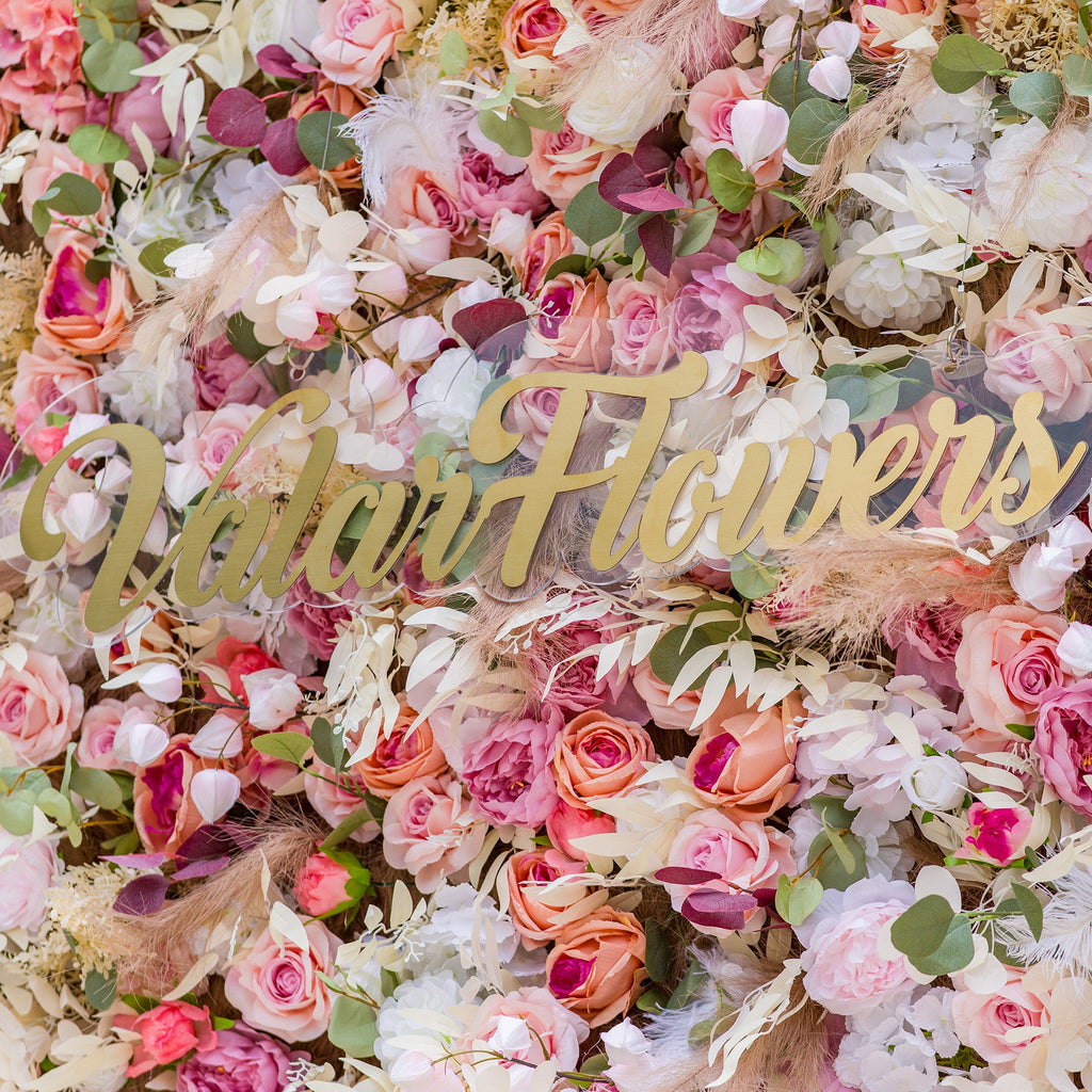 ValarFlowers Luxurious Artificial Flower Wall Backdrop for Wedding & Event Decor VF-327