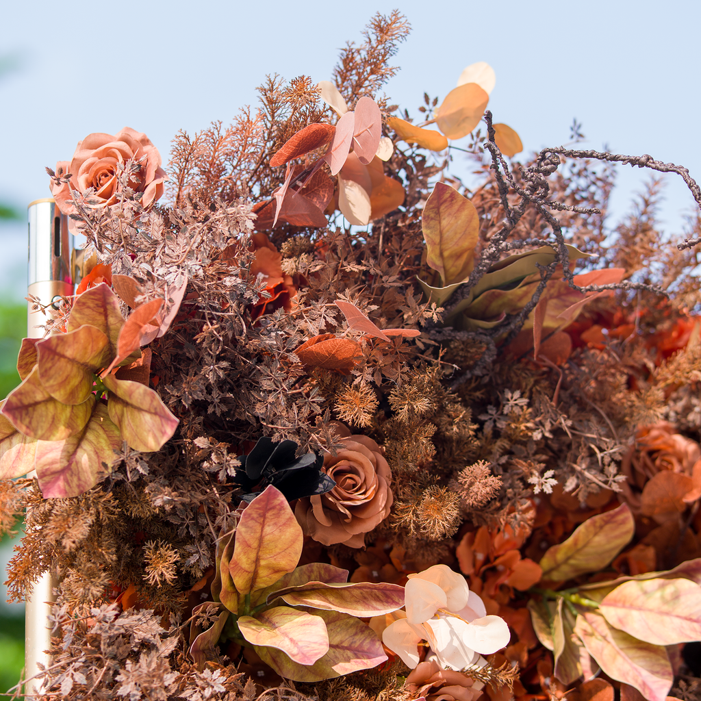 Halloween Special - Rustic and Enchanting Autumn - Inspired Artificial Flower Backdrop by ValarFlowers: A Tribute to Nature's Warmth - VF - 820