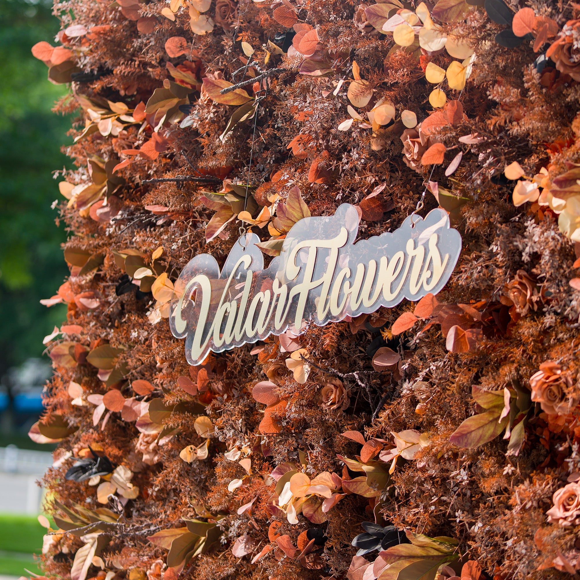 Halloween Special - Rustic and Enchanting Autumn - Inspired Artificial Flower Backdrop by ValarFlowers: A Tribute to Nature's Warmth - VF - 820