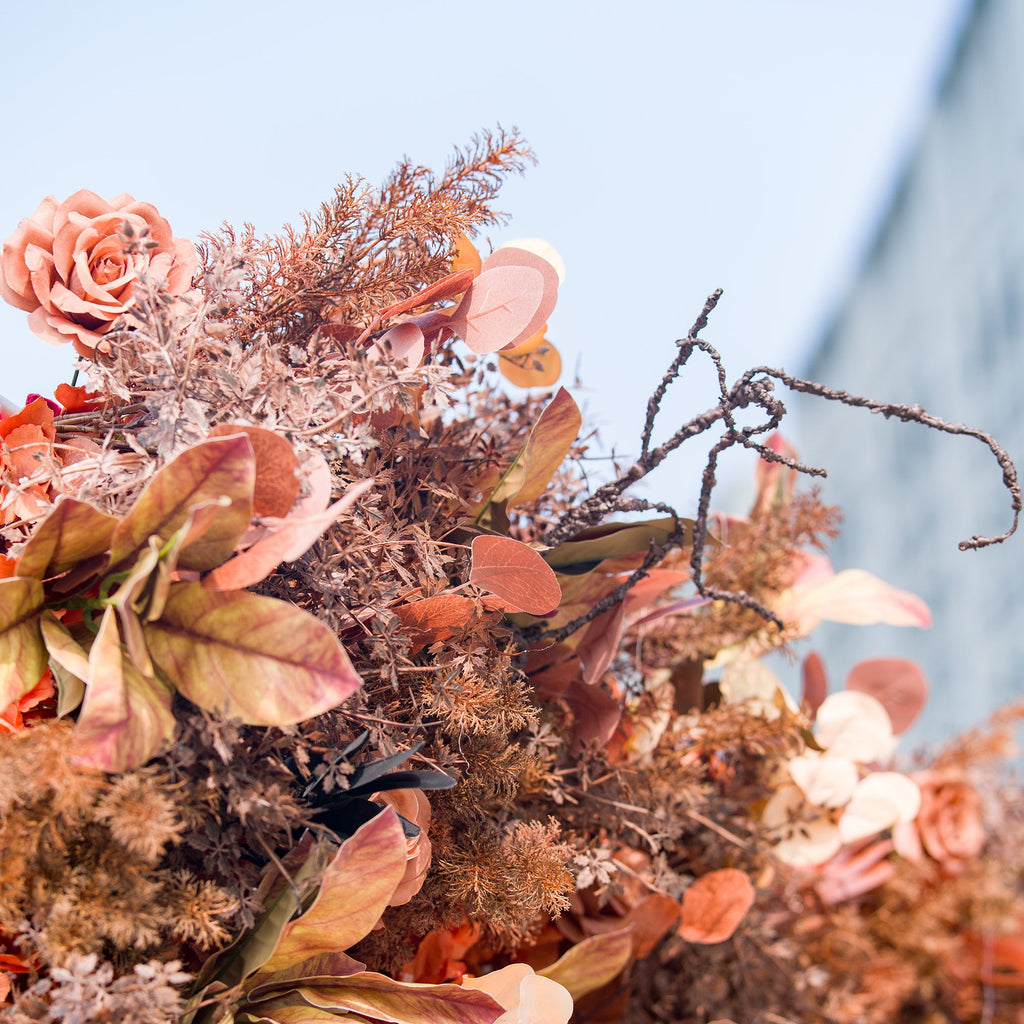 Halloween Special - Rustic and Enchanting Autumn - Inspired Artificial Flower Backdrop by ValarFlowers: A Tribute to Nature's Warmth - VF - 820