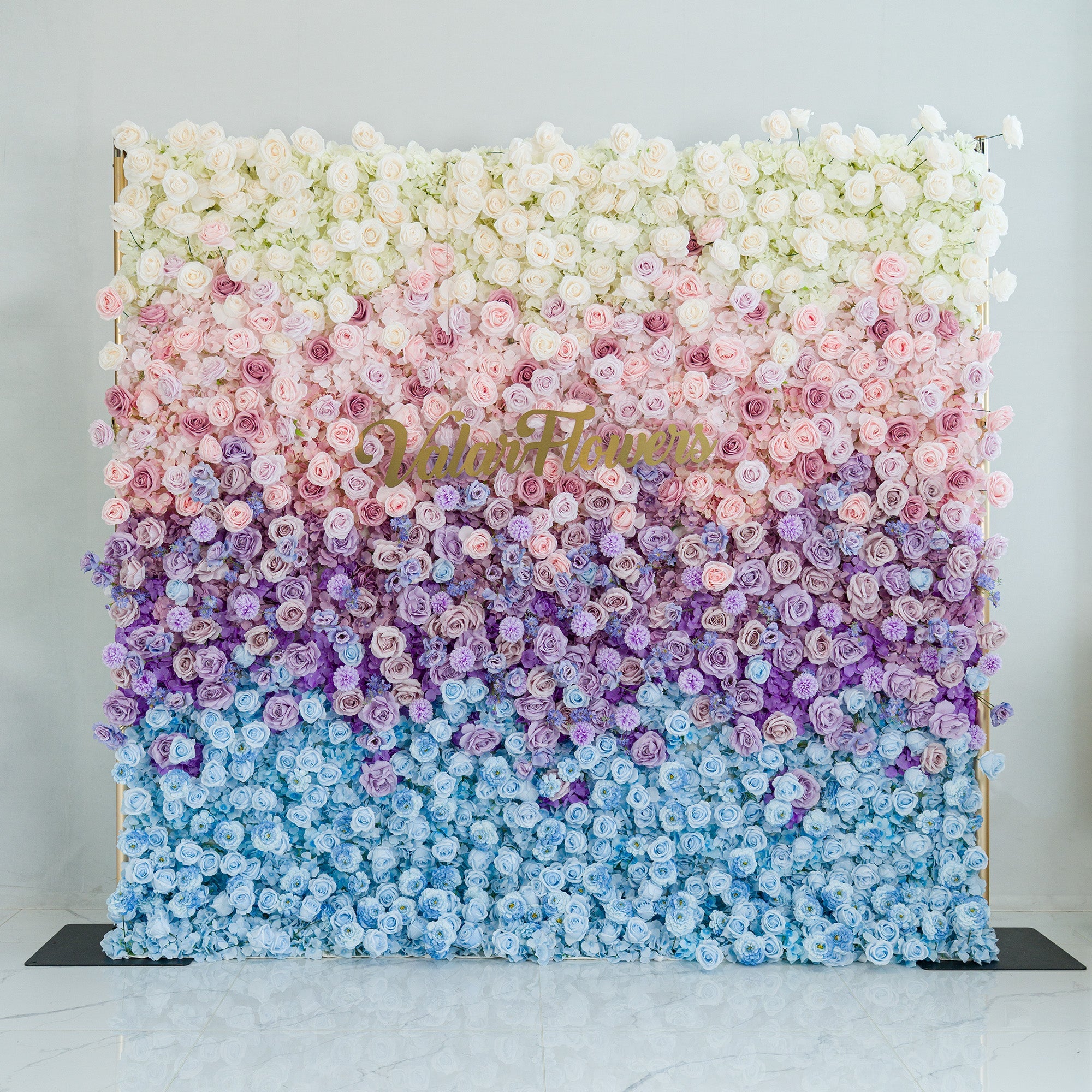 5D ValarFlowers Ombre Rainbow Artificial Flower Backdrop: A Breathtaking Floral Masterpiece for Events-VF-828-2