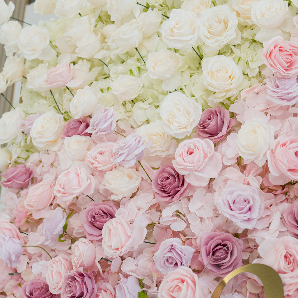 5D ValarFlowers Ombre Rainbow Artificial Flower Backdrop: A Breathtaking Floral Masterpiece for Events-VF-828-2