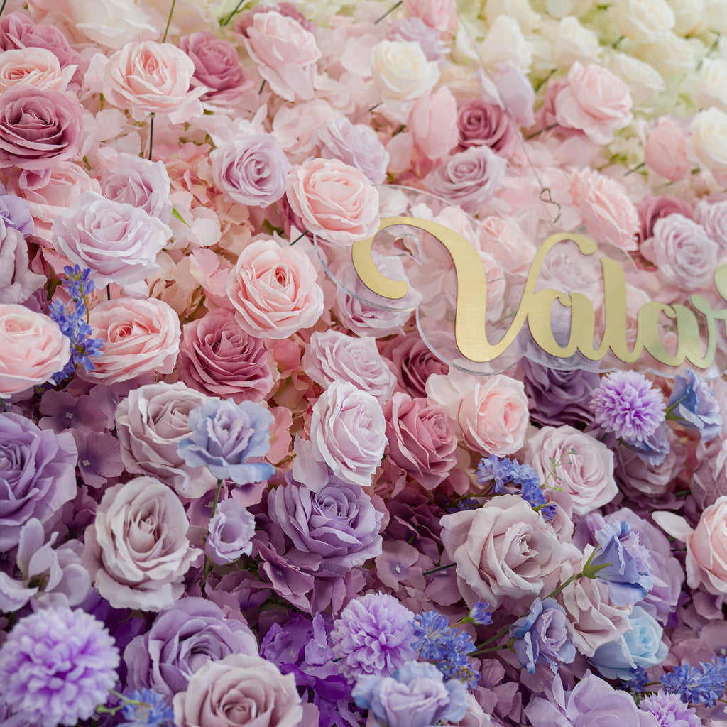 5D ValarFlowers Ombre Rainbow Artificial Flower Backdrop: A Breathtaking Floral Masterpiece for Events-VF-828-2