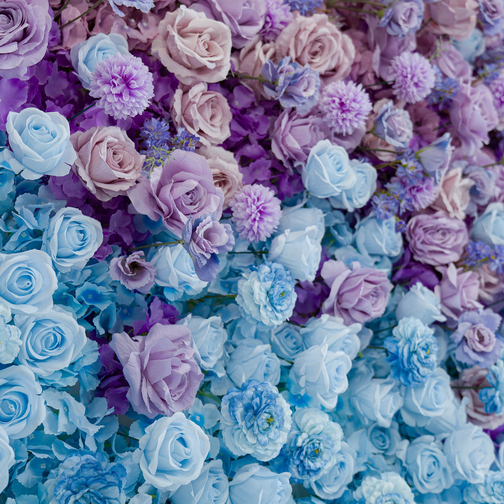 5D ValarFlowers Ombre Rainbow Artificial Flower Backdrop: A Breathtaking Floral Masterpiece for Events-VF-828-2