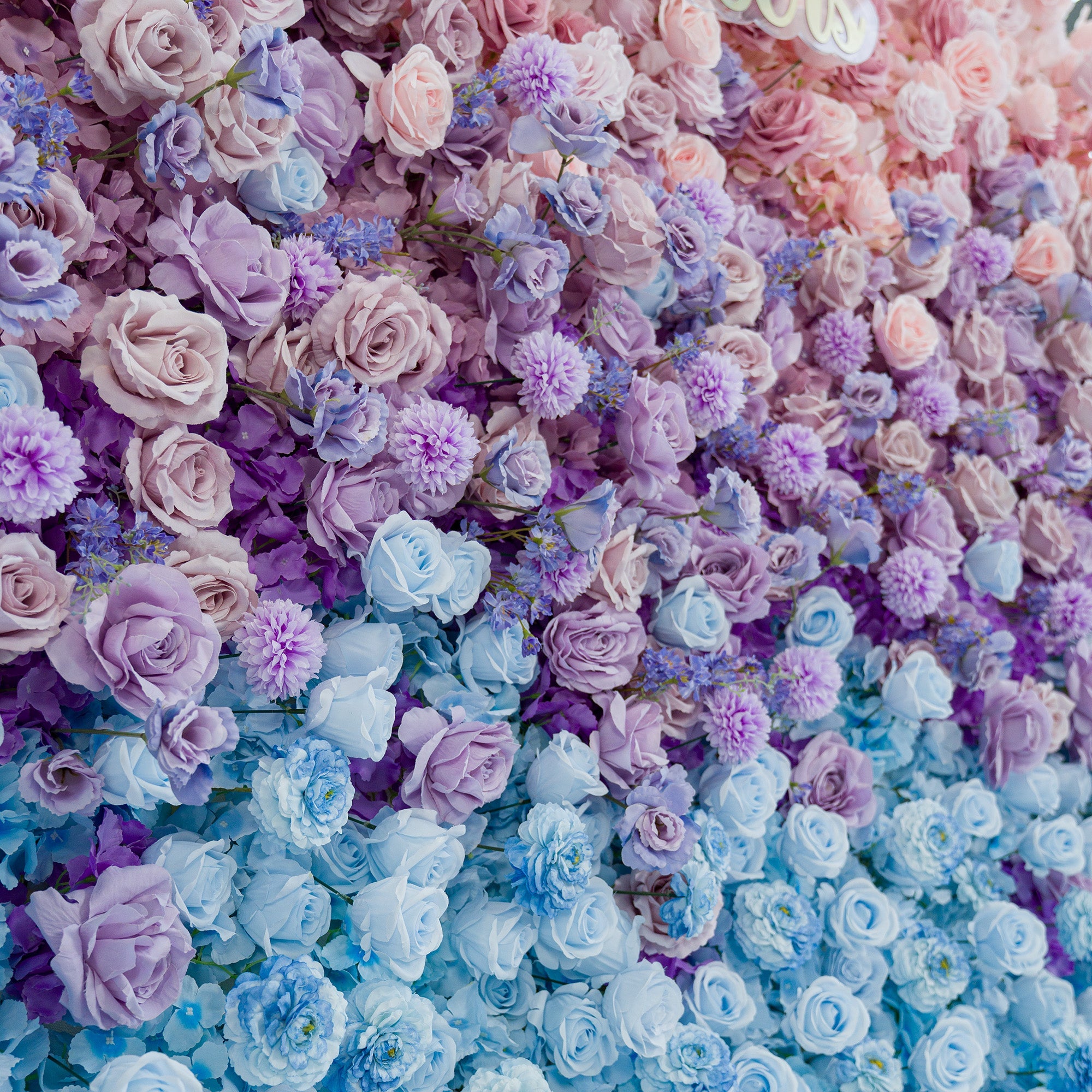 5D ValarFlowers Ombre Rainbow Artificial Flower Backdrop: A Breathtaking Floral Masterpiece for Events-VF-828-2