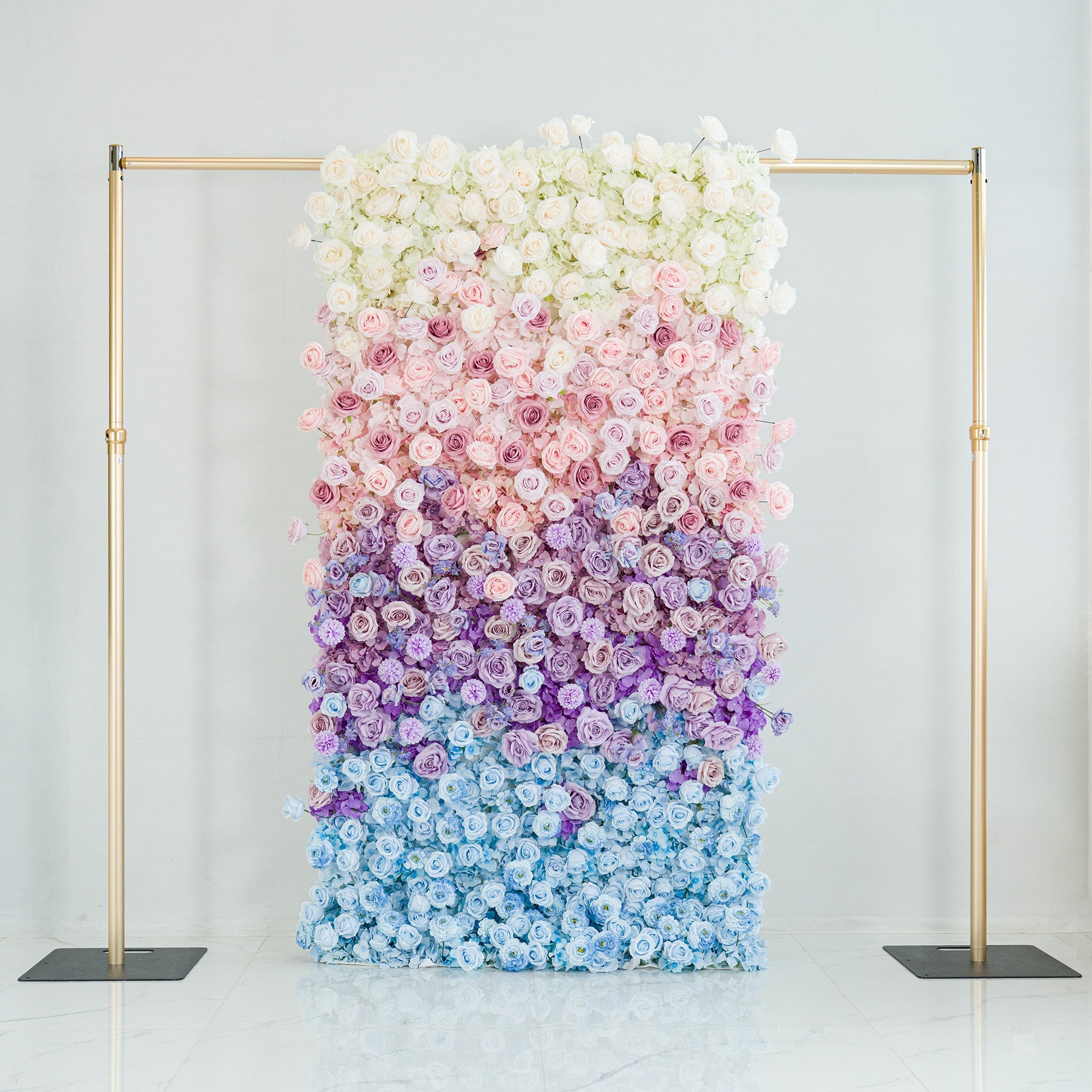 5D ValarFlowers Ombre Rainbow Artificial Flower Backdrop: A Breathtaking Floral Masterpiece for Events-VF-828-2