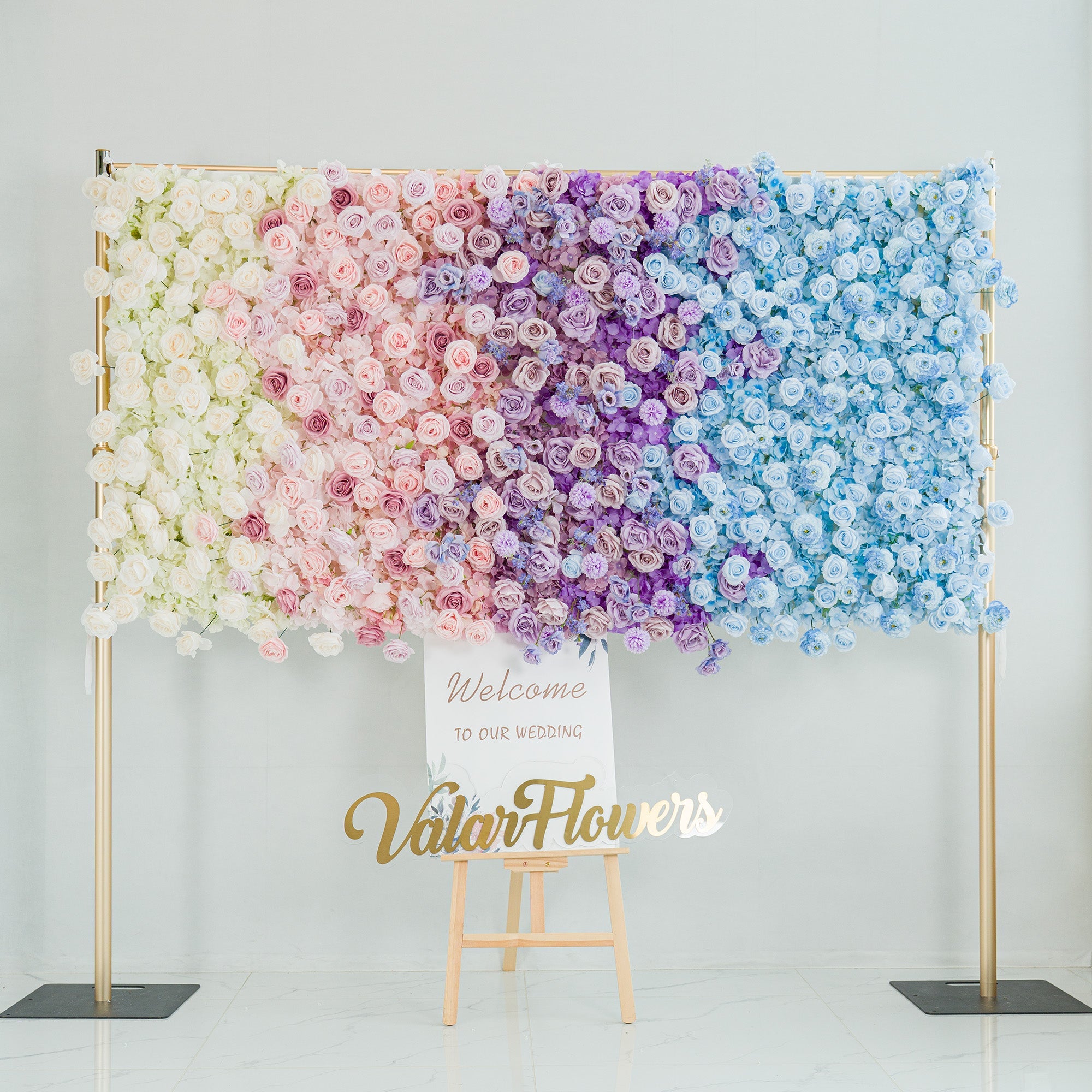 5D ValarFlowers Ombre Rainbow Artificial Flower Backdrop: A Breathtaking Floral Masterpiece for Events-VF-828-2