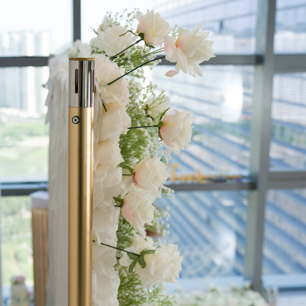 ValarFlowers Green White Pink Artificial Flower Wall Backdrop for Wedding & Event Decor VF-340