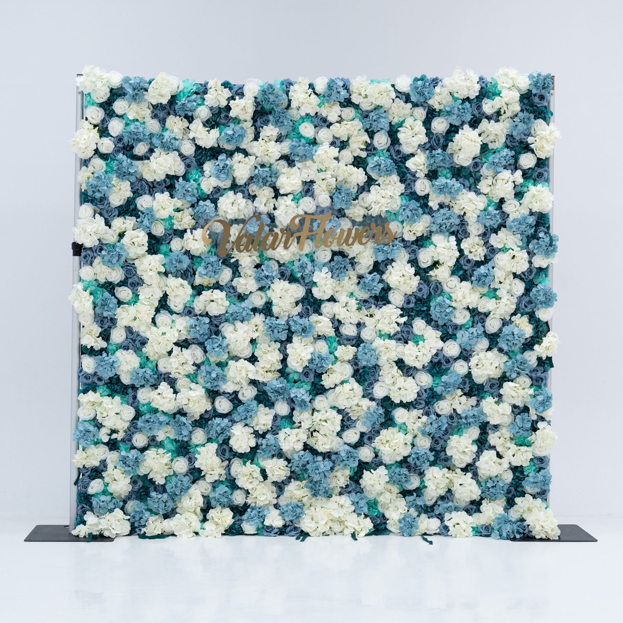 ValarFlowers Blue and White Rose Floral Backdrop: A Serene Elegance for Weddings and Special Occasions And Proposals and Outdoor Events and Photography - VF - 825