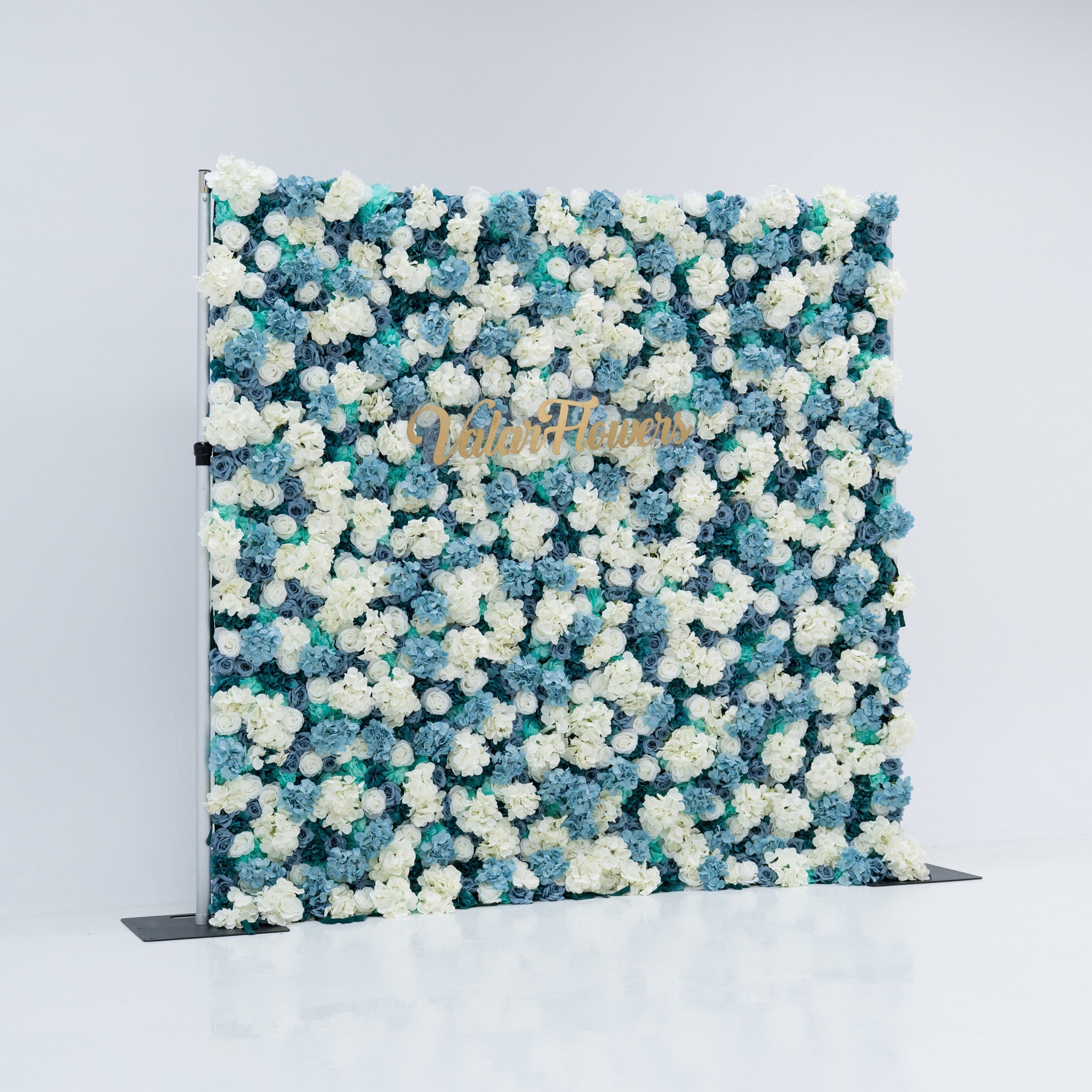 ValarFlowers Blue and White Rose Floral Backdrop: A Serene Elegance for Weddings and Special Occasions And Proposals and Outdoor Events and Photography - VF - 825