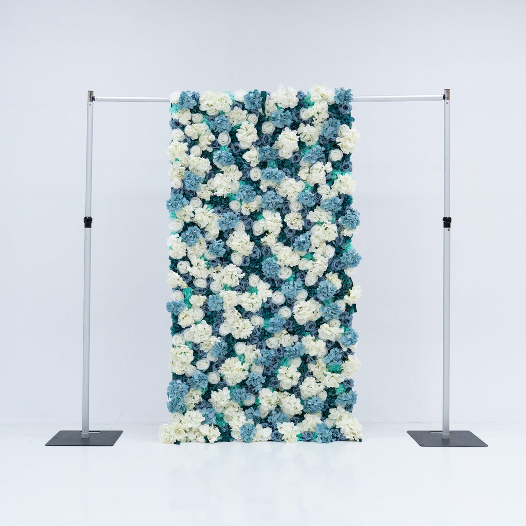 ValarFlowers Blue and White Rose Floral Backdrop: A Serene Elegance for Weddings and Special Occasions And Proposals and Outdoor Events and Photography - VF - 825