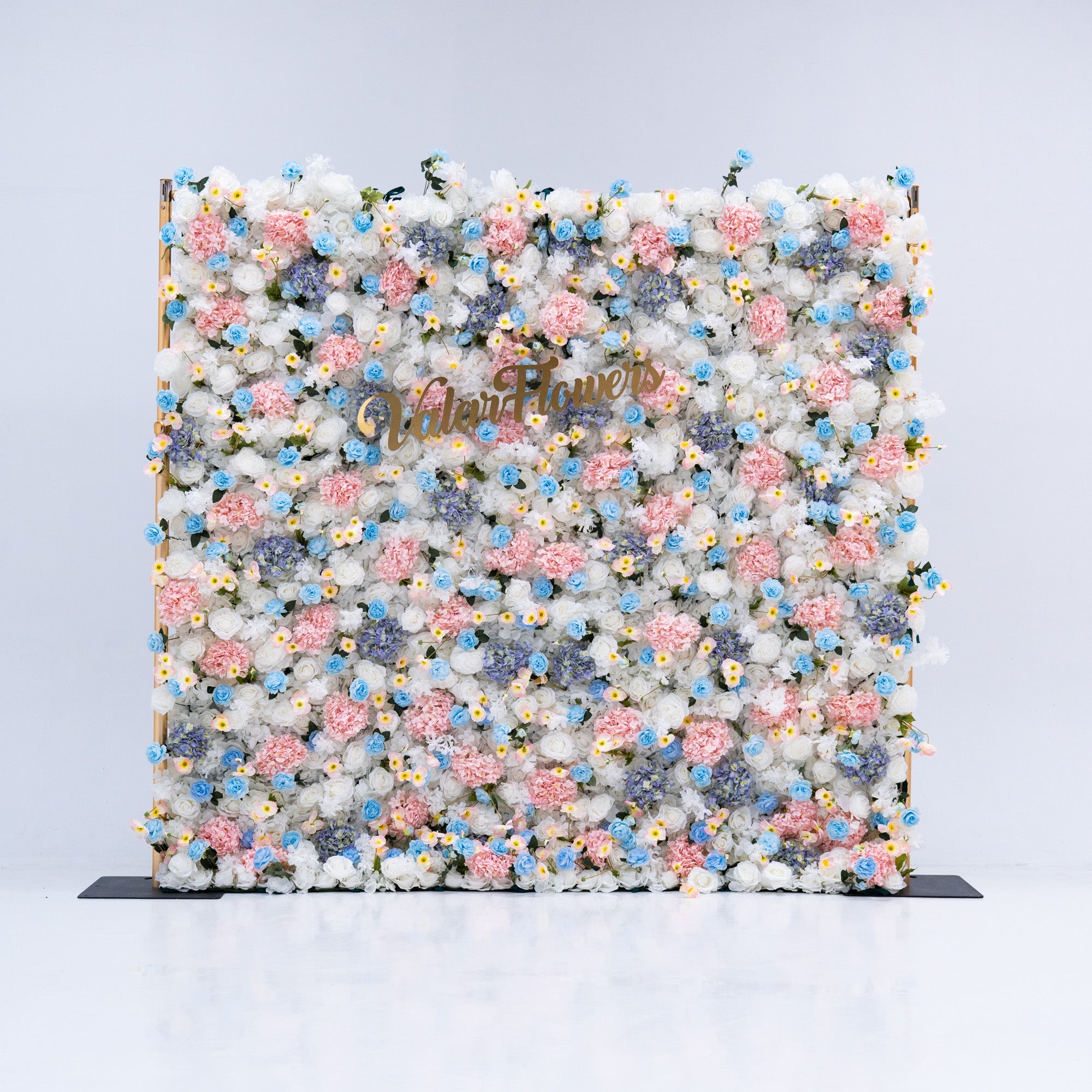 ValarFlowers Pastel Blue. Pink and White Floral Backdrop: A Dreamy Elegance for Weddings and Special Occasions And Proposals and Outdoor Events and Photography - VF - 826